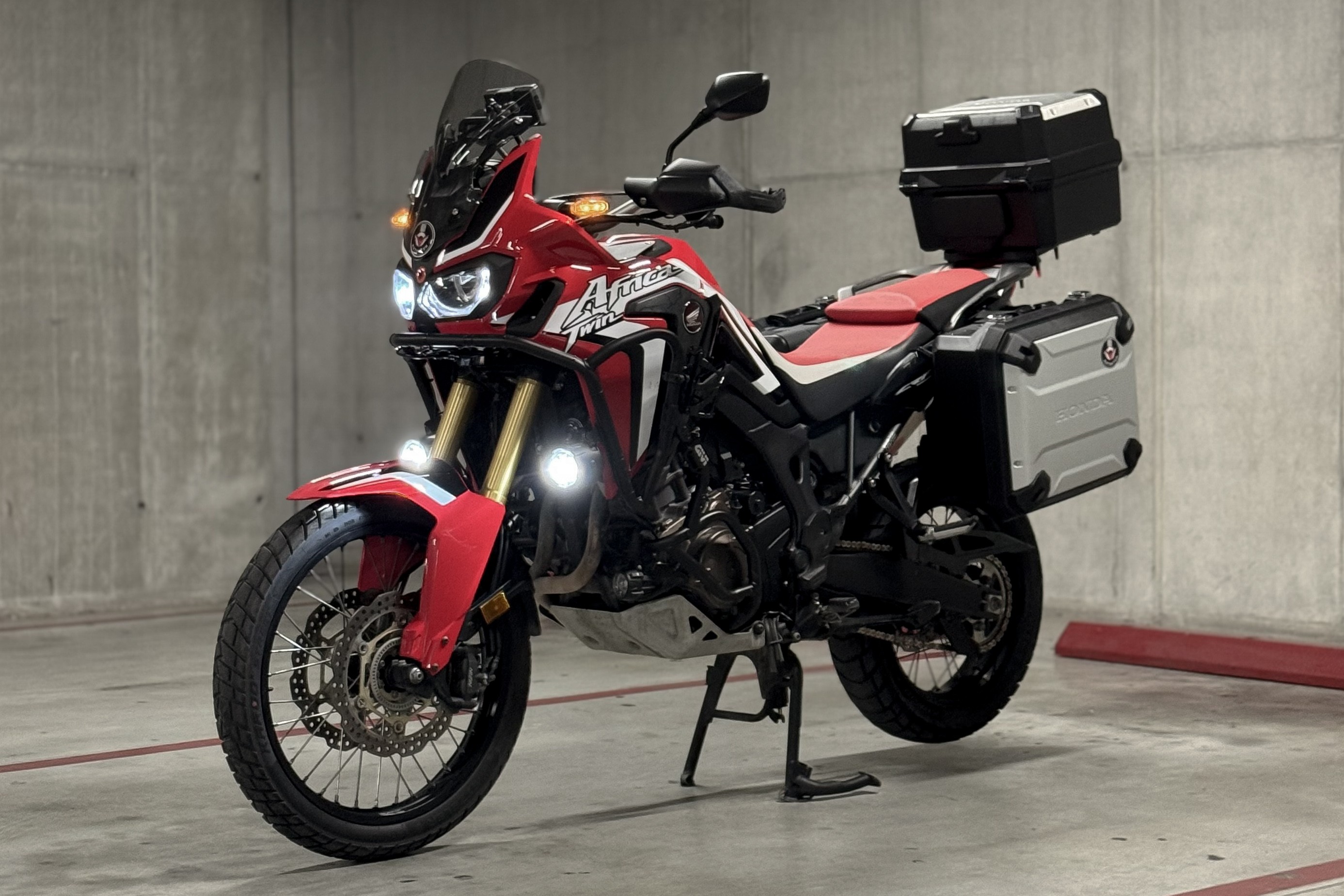 Honda CRF1000L Africa Twin 2018 motorcycle rental in Tirana, Albania