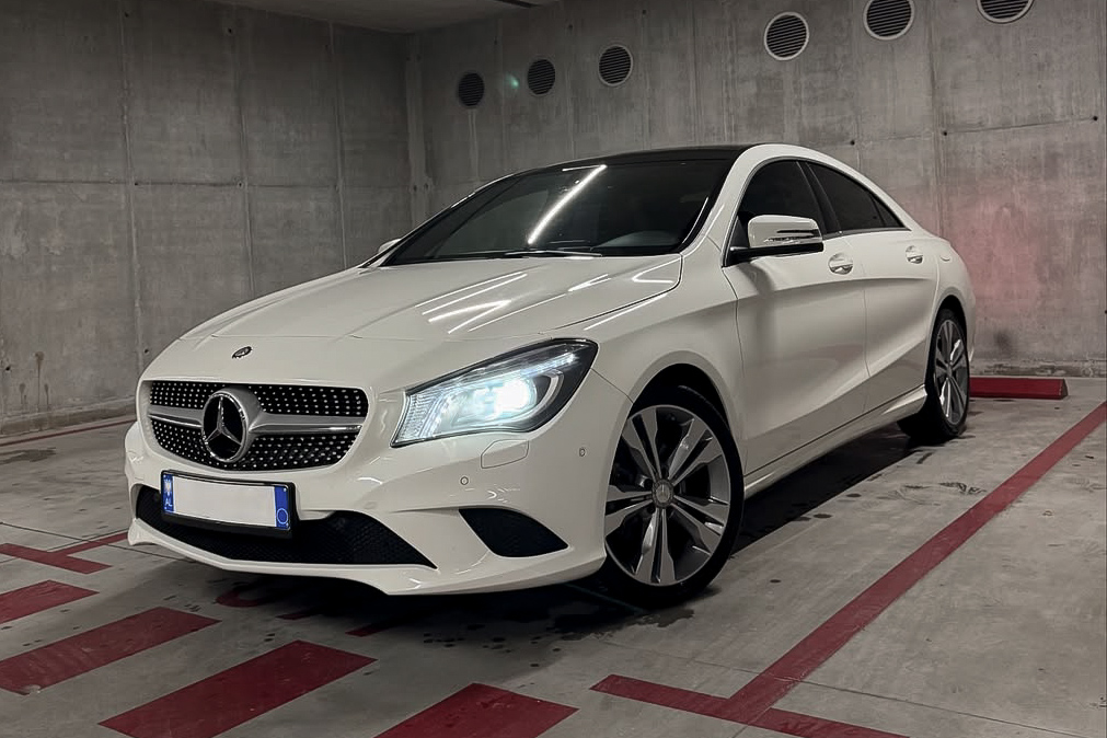 Front-left view of Mercedes-Benz CLA rental car