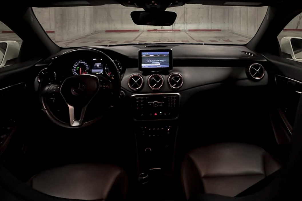 Interior view of Mercedes-Benz CLA rental car