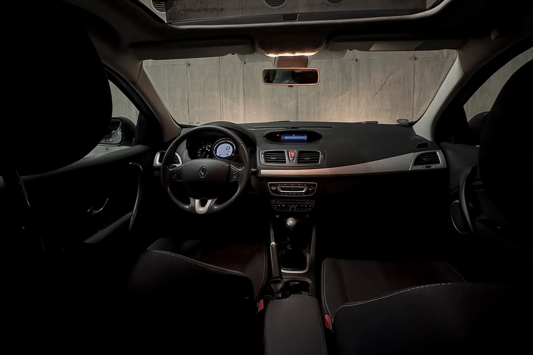 Interior view of Renault Megane rental car