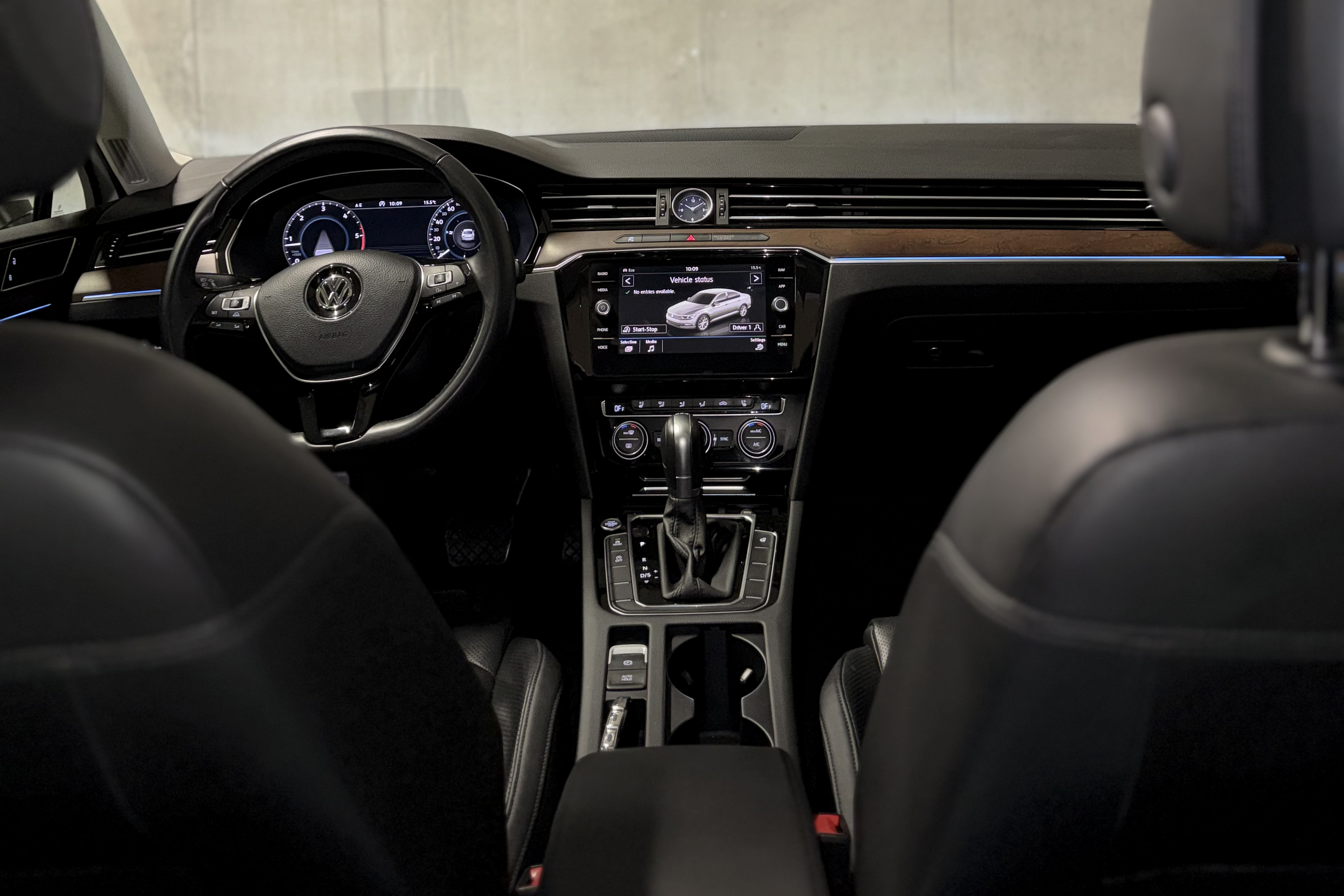 Interior view of Volkswagen Passat GT rental car